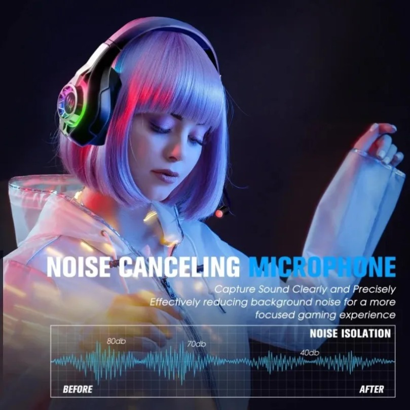 Fone de ouvido para jogos GS40 - Gaming Headset With Mic Rgb avaliação e preço