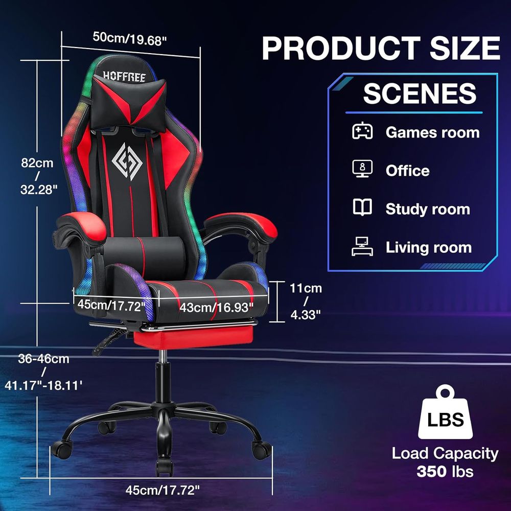 Cadeira Gamer RGB com Alto-fal - Speakers avaliação e preço
