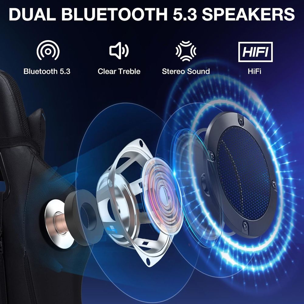 Cadeira Gamer RGB com Alto-fal - Speakers avaliação e preço