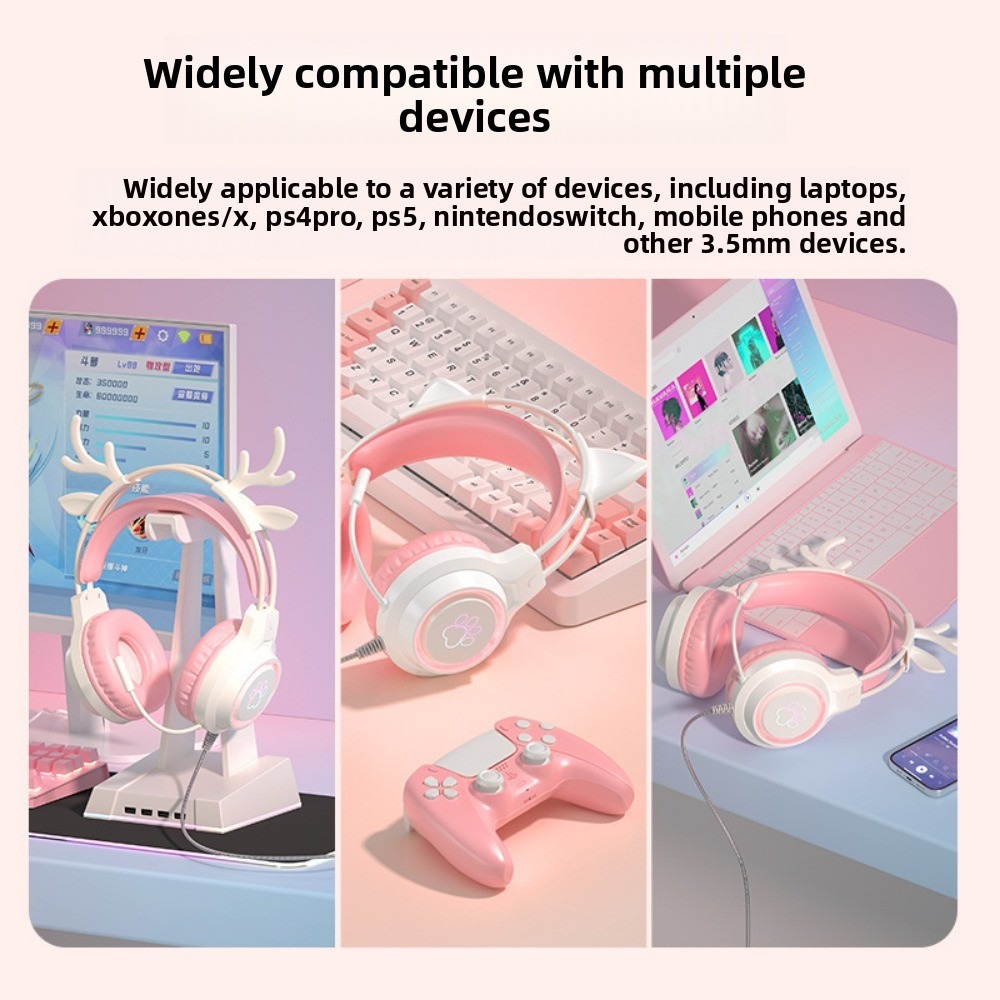 Fones de Ouvido RGB para Jogos - Gaming Headset With Mic Rgb avaliação e preço