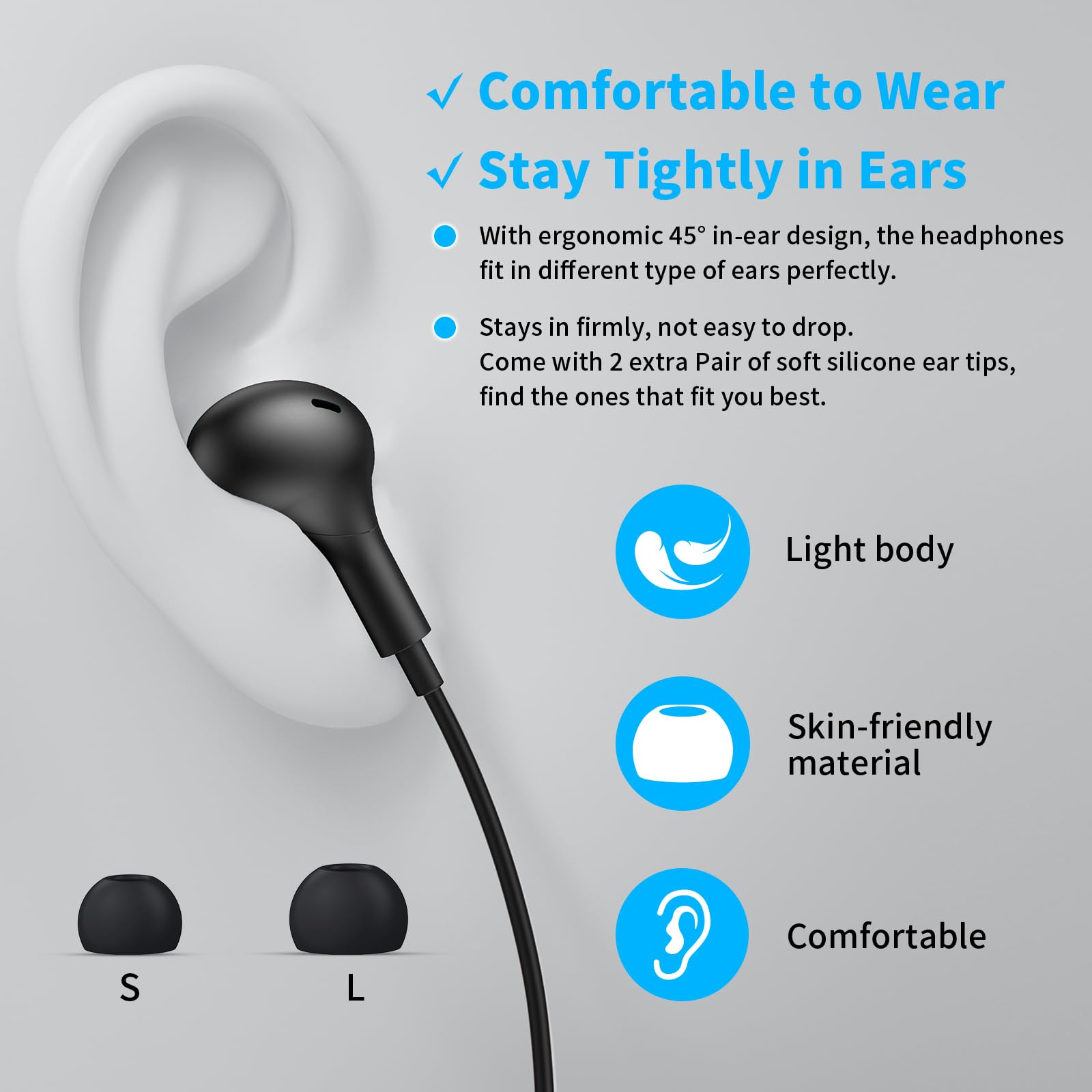 Fone de Ouvido USB C para Sams - Type C Wired Earphones With Mic avaliação e preço